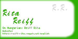 rita reiff business card